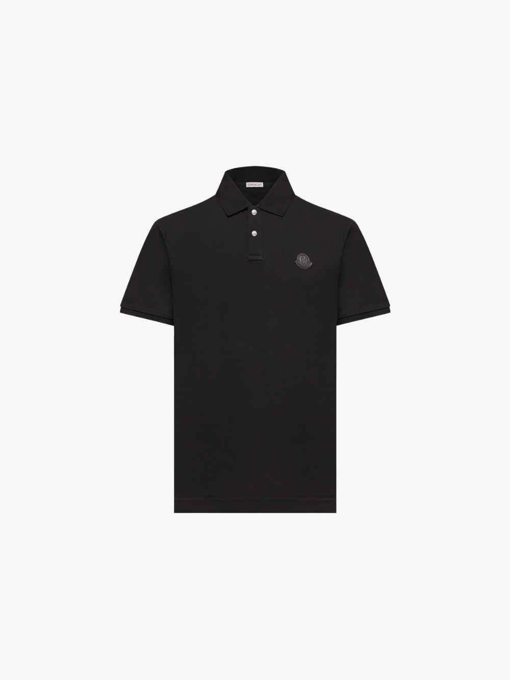 Moncler Pique Polo Shirt Schwarz Herren