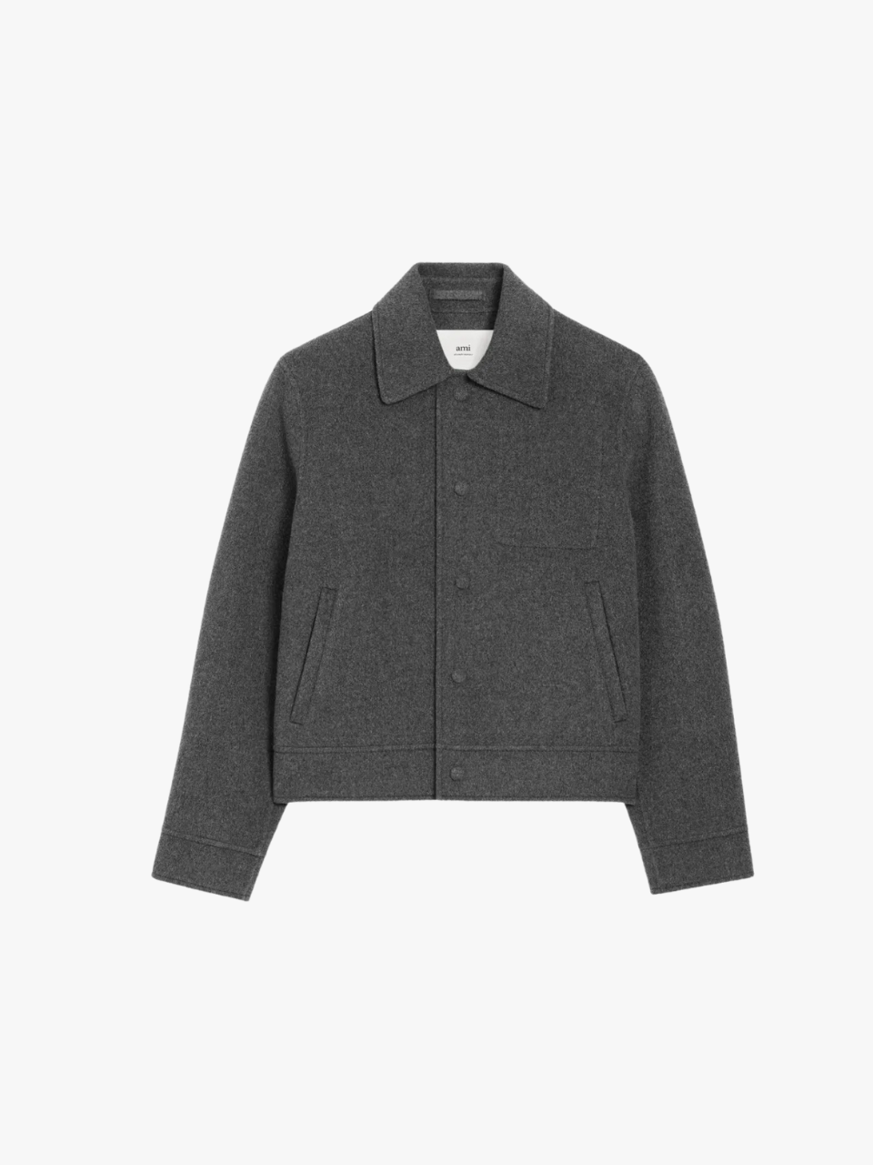 AMI Paris Geknöpfte Jacke Heidekrautgrau Damen