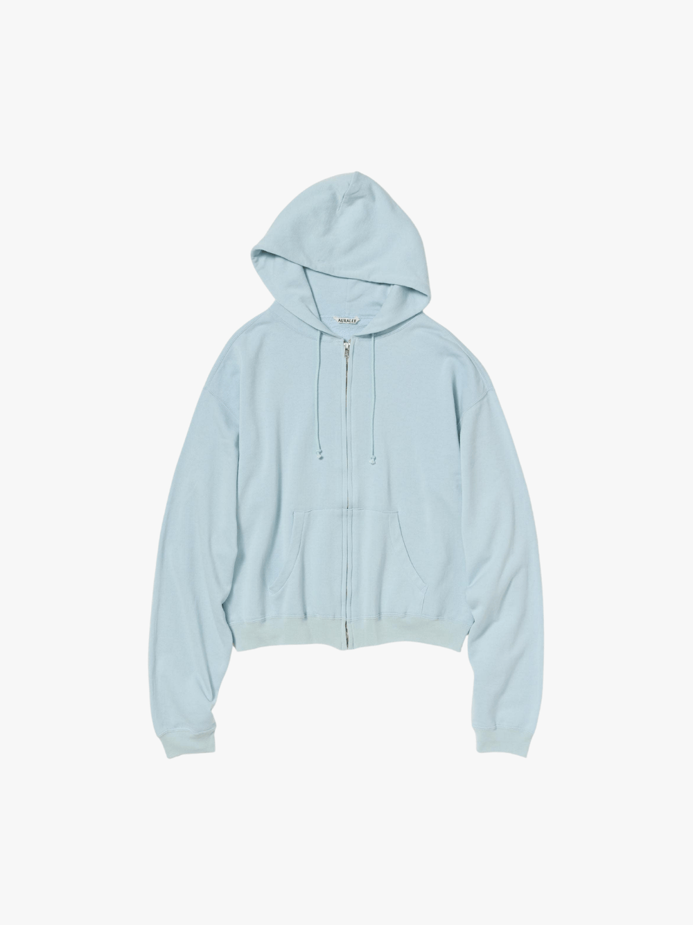 AURALEE High Twist Light Sweat Zip Parka Hellblau Herren