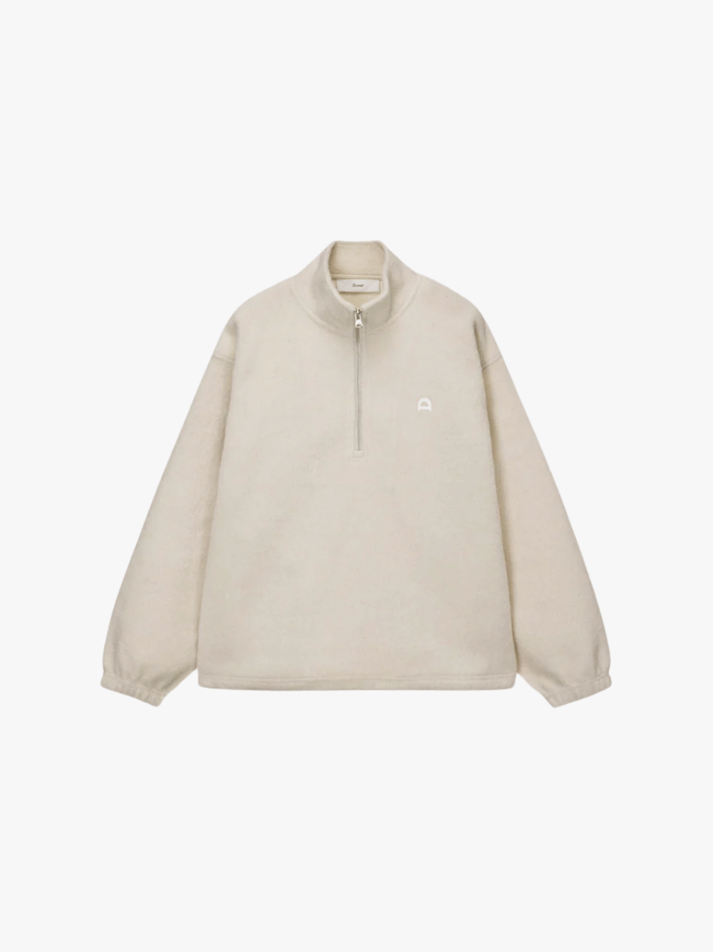 Dunst Half Zip-Up Fleece Sweatshirt Cream Herren