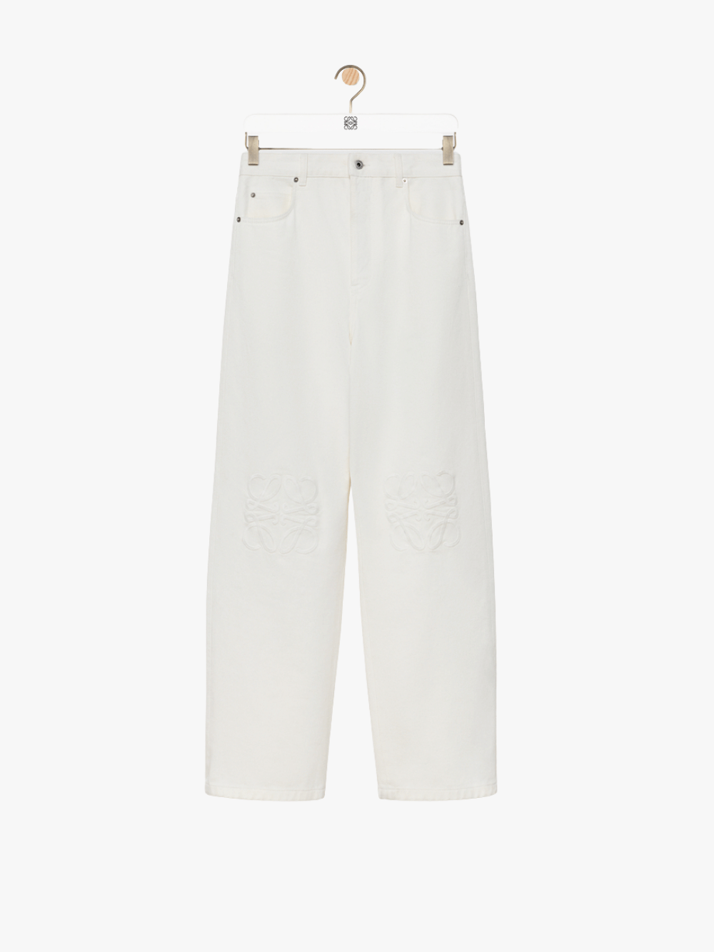 Loewe Anagram Baggy Jeans in Denim White Men