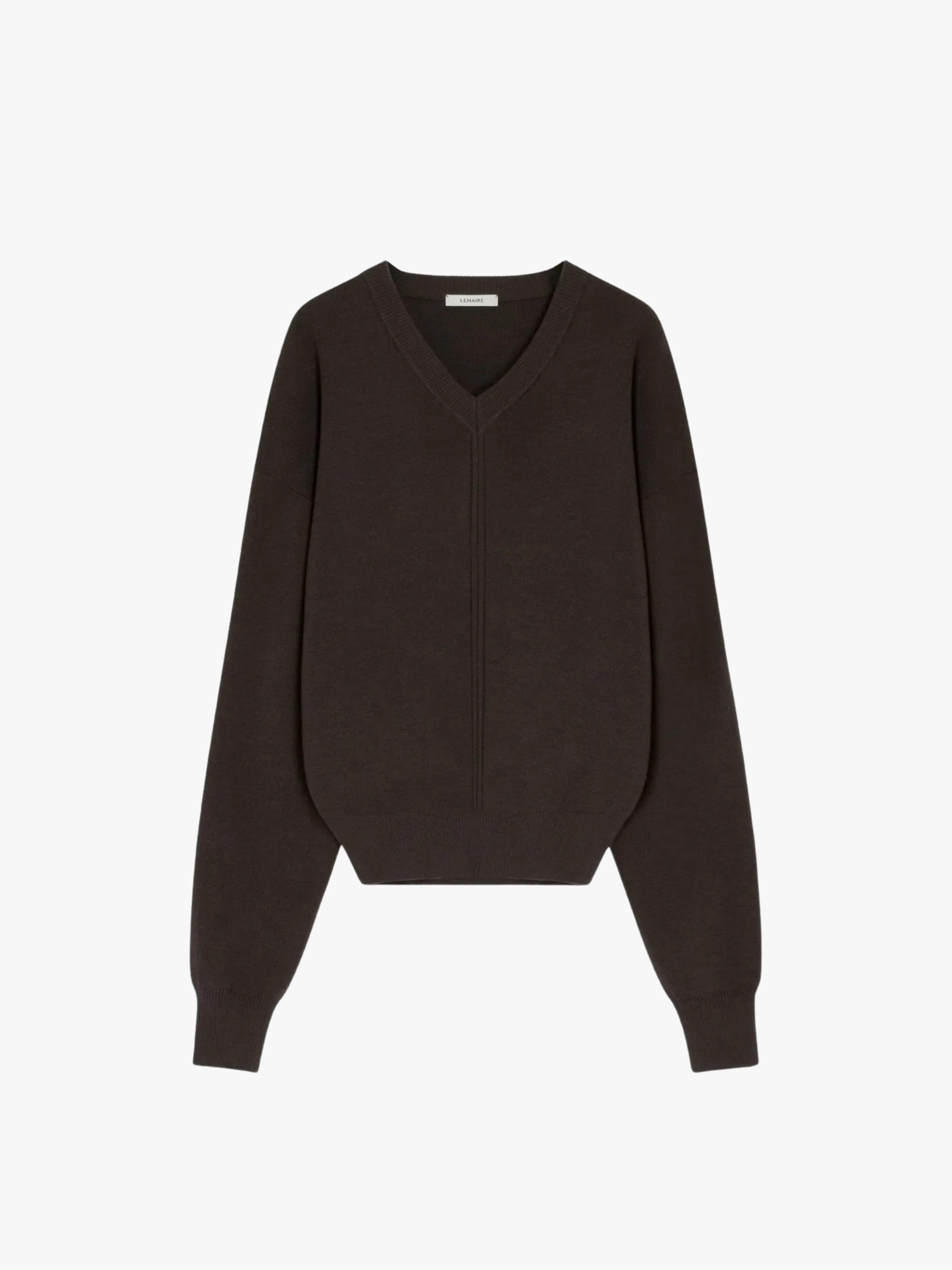 Lemaire Pullover mit V‑Ausschnitt Braun Herren