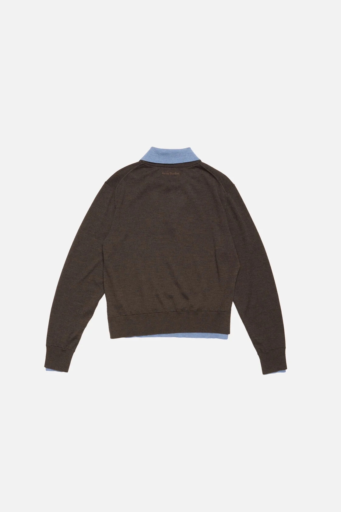 Acne Studios Layered Wolle Strickpullover Braun/Blau Damen