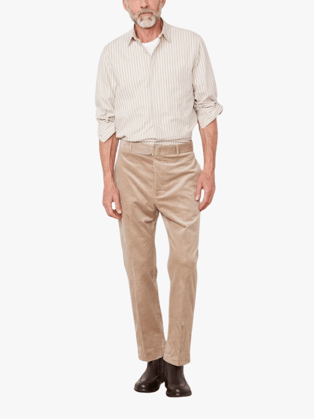 Officine Generale High-Waist Hose Beige Herren