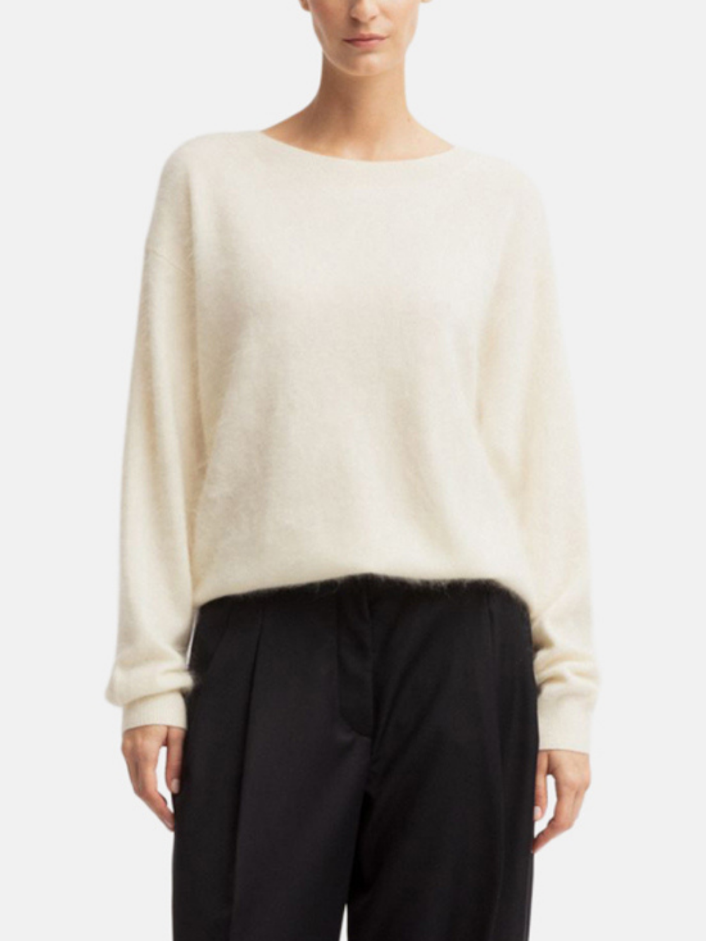 Iris von Arnim Sylvana Brushed Cashmere Pullover Off White Damen