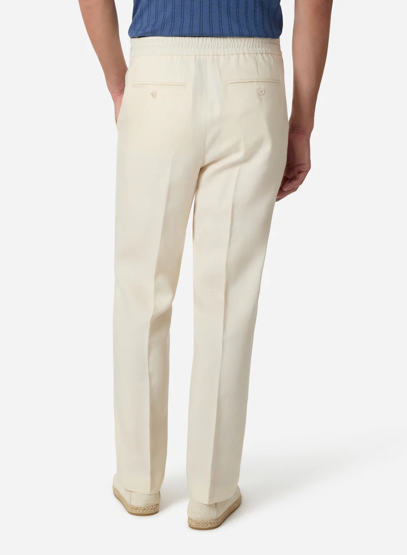 Brett Johnson Drawcord Pant Ivory Herren