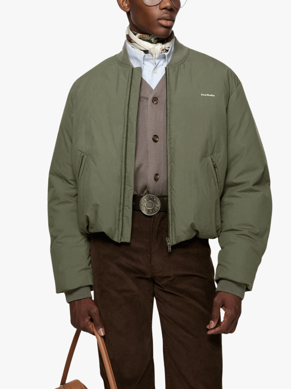 Acne Studios Daunen-Bomberjacke Grün Herren