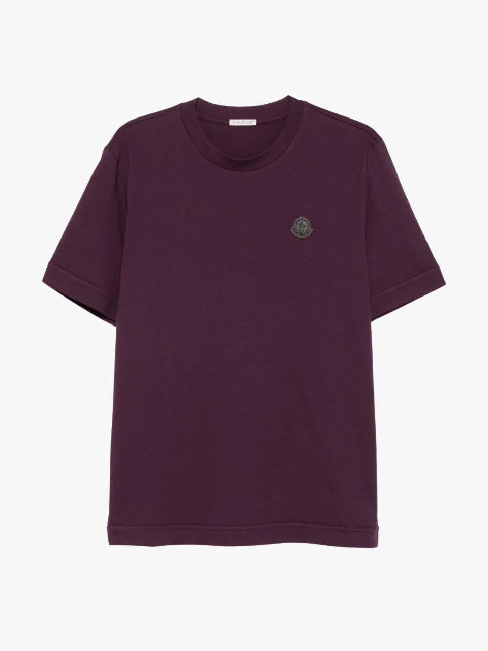Moncler T-Shirt mit Logo-Schild Lila Herren